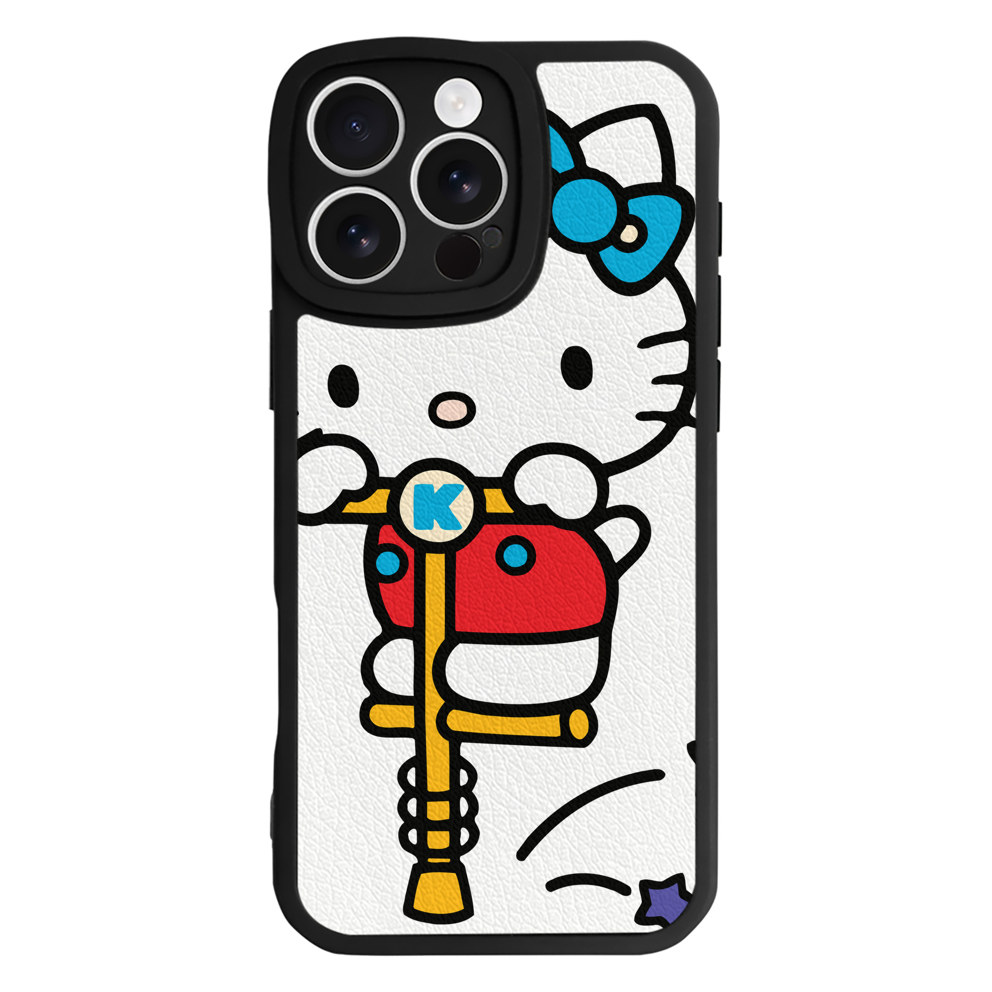 （画像用） Hello Kitty ハローキティ 【iPhone 16シリーズ対応】シリコンスマホケース（レザー調） 材質：シリコン